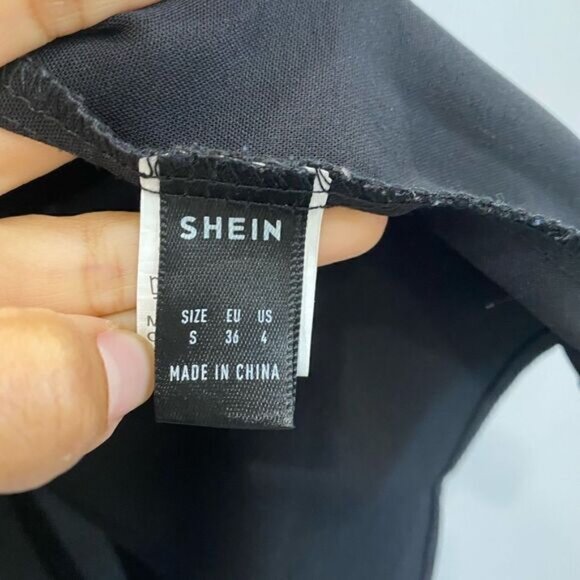 Shein Ruffled Sleeveless Black Sheer Top - Picture 4 of 4